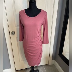 Kaileigh Knit Fitted Ruched Dresss